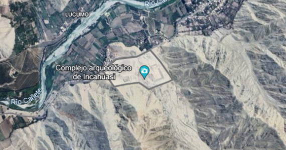 Mapa Incahuasi Lunahuana